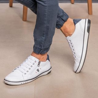 Sapatênis Masculino Tamanho Especial Versales Calce Fácil Confortável Branco Preto Marrom Azul