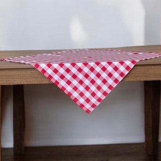 Toalha de Chá 70x70cm em Tecido Oxford Xadrez Vermelho em Oferta na Shopee