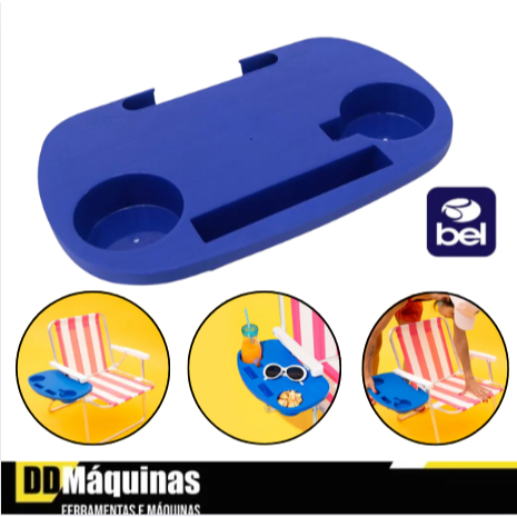 Mesinha Lateral para Cadeira de Praia Azul - Bel - Sports & Outdoors