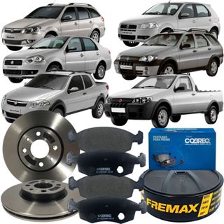 Kit Disco Ventilado Freio Pastilha Doblo Idea Palio Siena Strada em Oferta na Shopee