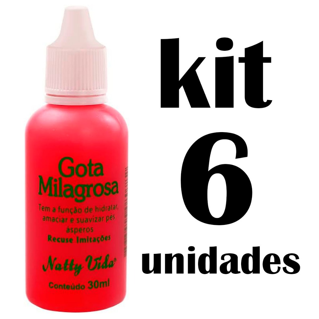 Kit com 6 Gota Milagrosa Para Pés Natty Vida 30ml - Beauty