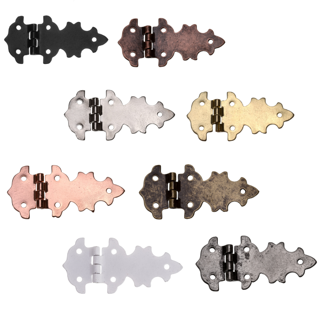 Dobradiça Medieval Pequena Metal Zamac Caixa Baús MDF Artesanato Decoração2 Peças + Parafusos em Oferta na Shopee