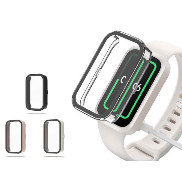 Capa case De Vidro Protetora Para Xiaomi Smart Band 9 Active case Vidro Temperado