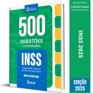 Caderno de Questões INSS - Seguridade Social e Direito Previdenciário - 500 Questões Comentadas em Oferta na Shopee