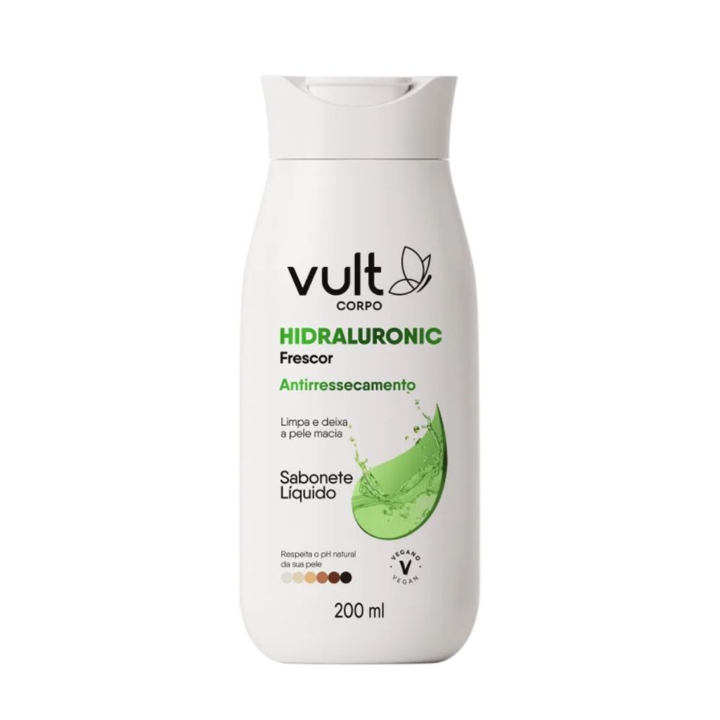 Sabonete Líquido Antiressecamento Vult Corpo Hidraluronic Frescor 200ml - Beauty