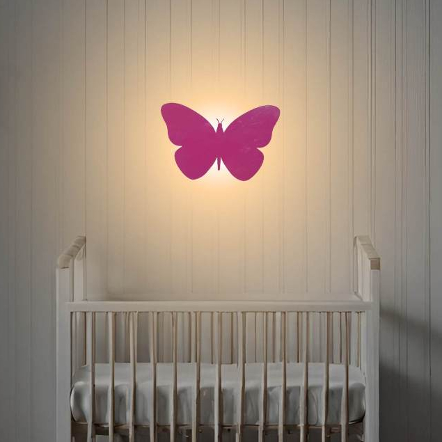 Luminária Borboleta LED Sem Fio Abajur Infantil Decorativo para Quarto de Menina