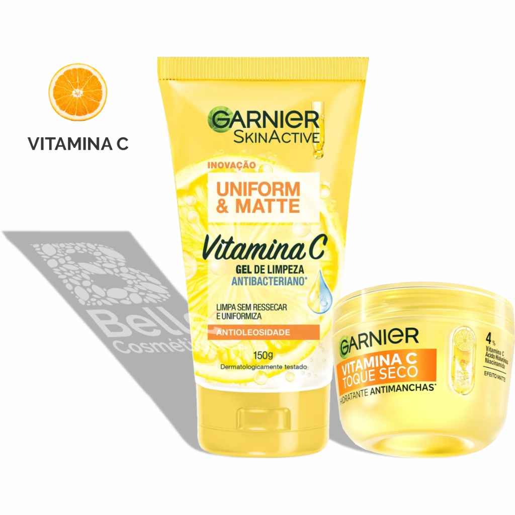 Gel de Limpeza Uniform&Matte 150g e Hidratante Facial Antimanchas 85g - Garnier