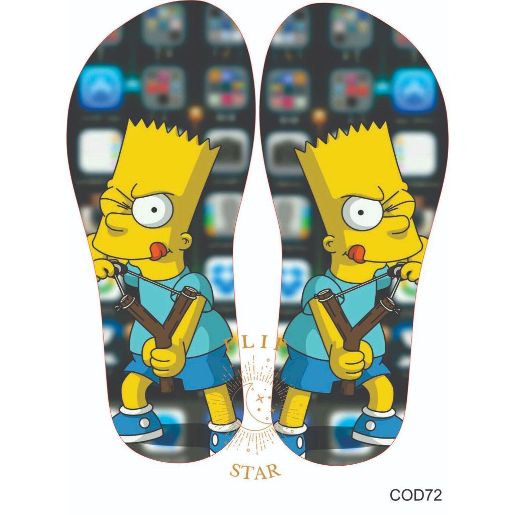 Chinelo Bart Simpson - Estampas Variadas | Tamanhos Adulto e Infantil