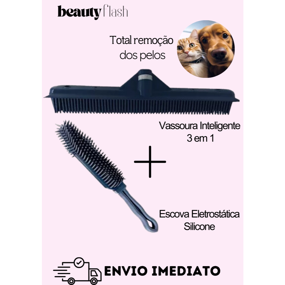 Kit Pet Tira Pelos Silicone Kit Perfeito Para Remoção de Pelos de Seu Pet  Em Estofados e Tapetes