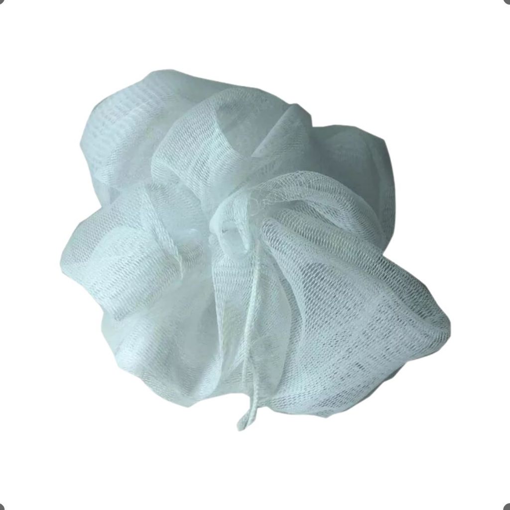 Esponja de Nylon Grande com Cordão Banho Relaxante e Revitalizante