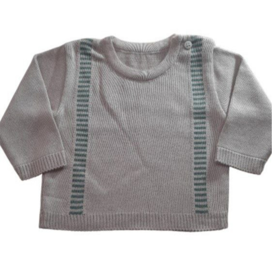 Blusa de Lã Bebê Menino e Menina Tricô Recém Nascido