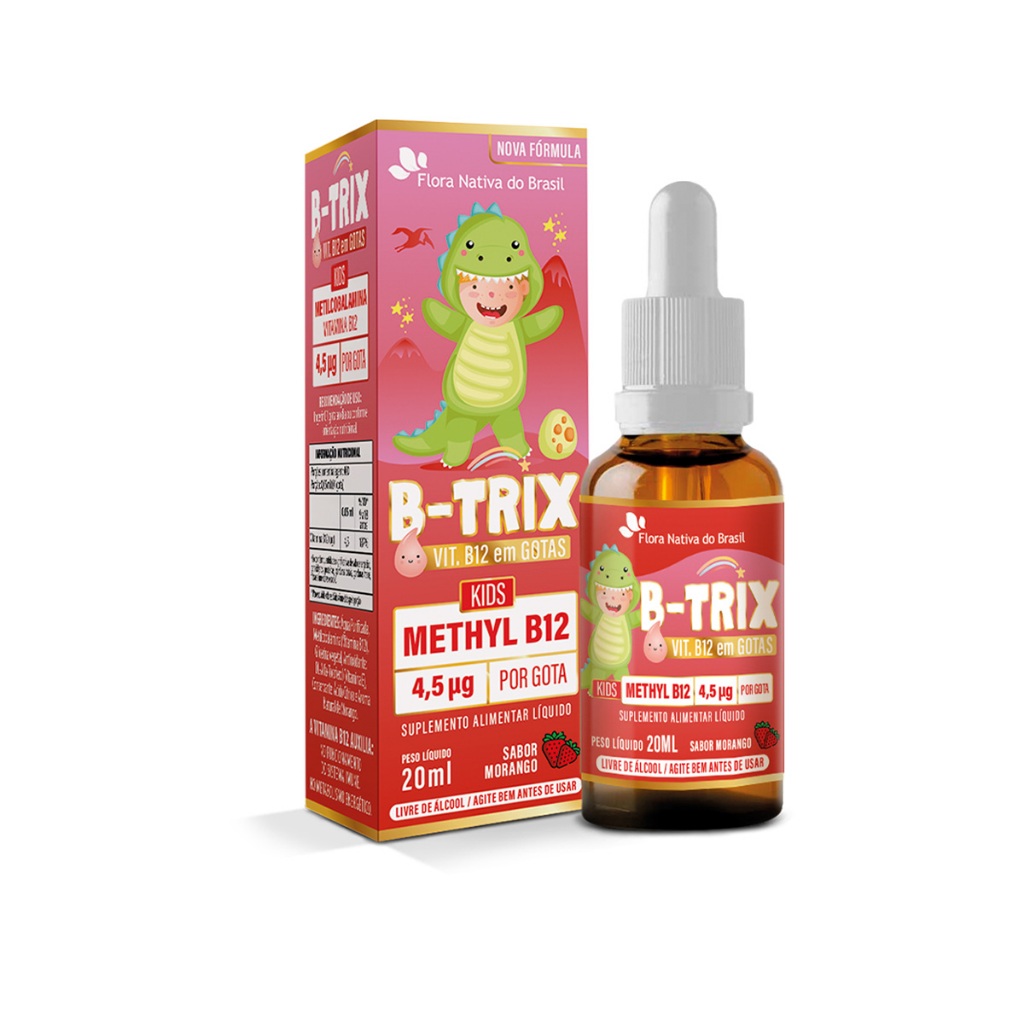 Vitamina B-Trix 20ml Sabor Morango