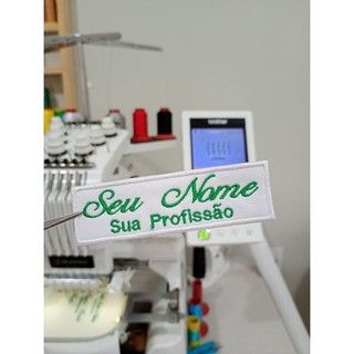 Patch termo colante seu nome e sobrenome e a sua profissão - Bordados para seu jaleco.