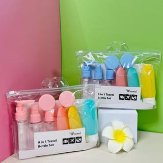 Conjunto kit com 12 pcs Frascos Dispensadores para Viagem Frascos Plásticos com Pressão LY-1130