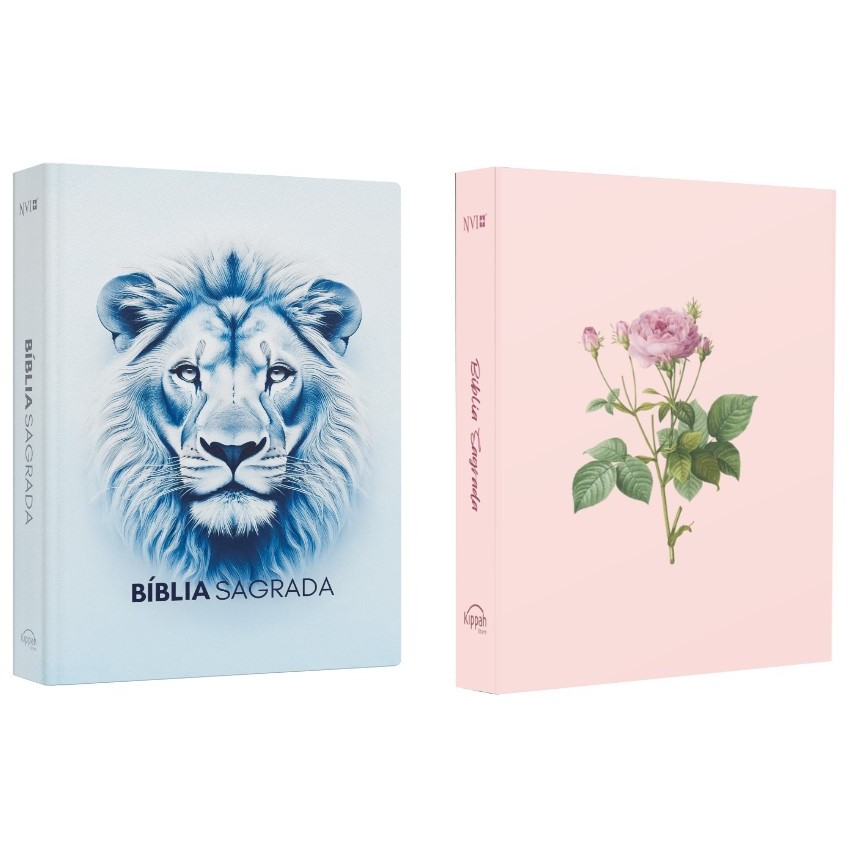 Kit Bíblia Sagrada | NVI | Leão Luz + Bíblia Sagrada | NVI | Rosa de Saron