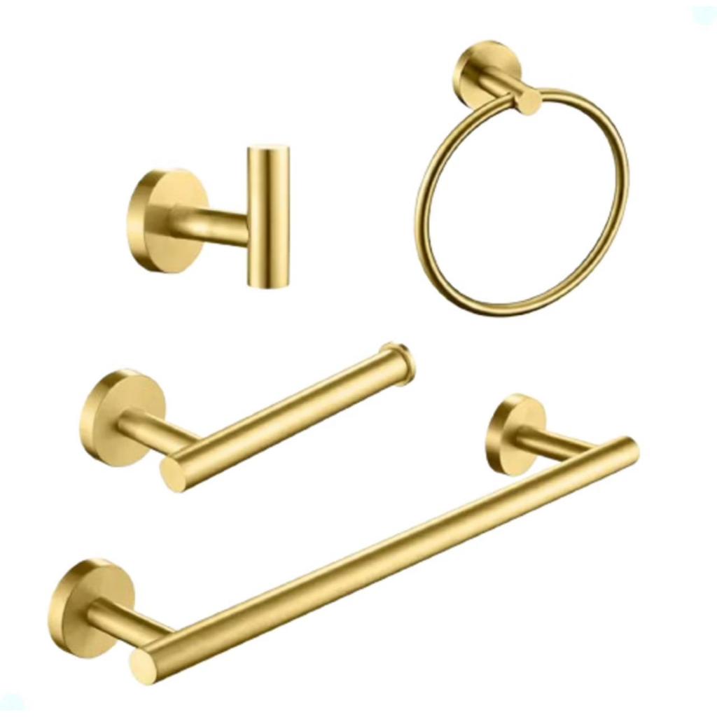 Kit 4 Acessórios Banheiro Toalheiros Suportes Para Papel Higiênico em Oferta na Shopee