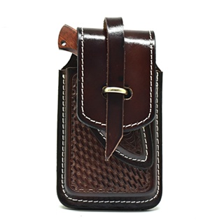 Kit Bainha Dupla Porta Celular Com Faca Em Couro Atrevidu's em Oferta na Shopee