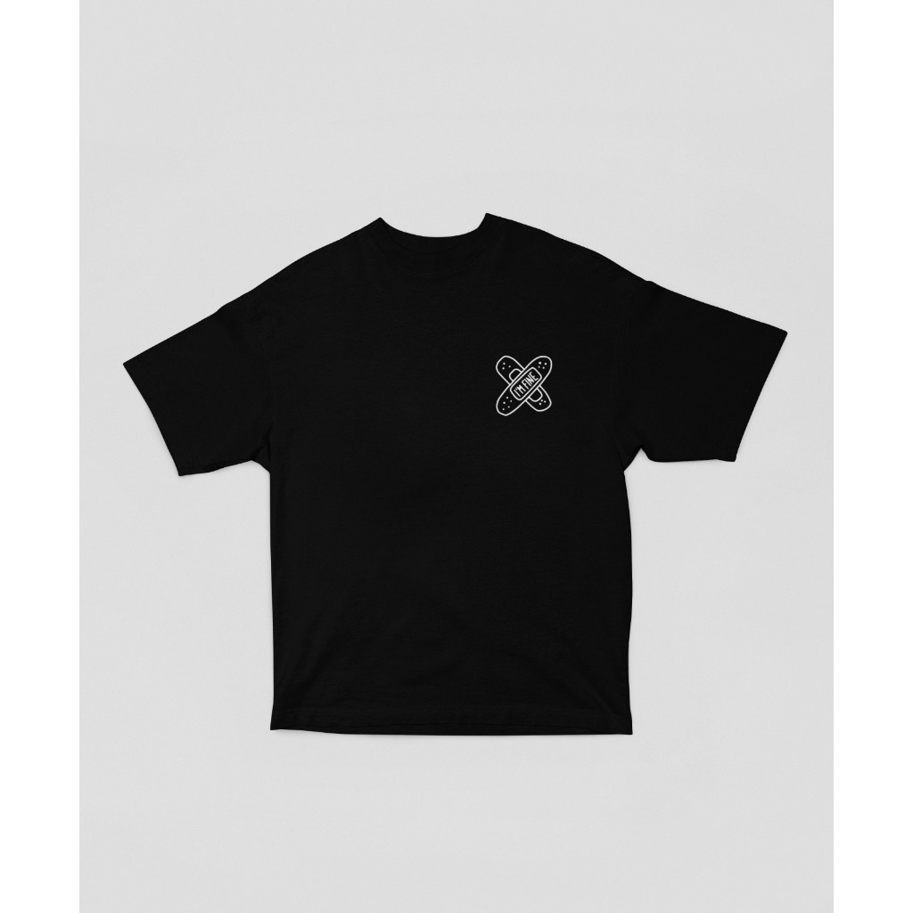 Camisa Camiseta Oversized 'I'm Fine' Estampa Streetwear Estilosa P ao G3 Grande Confortável