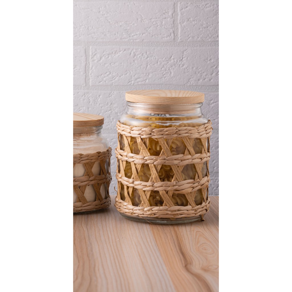 Porta Mantimentos de Vidro com Sisal e Tampa 750ml – Wolff em Oferta na Shopee