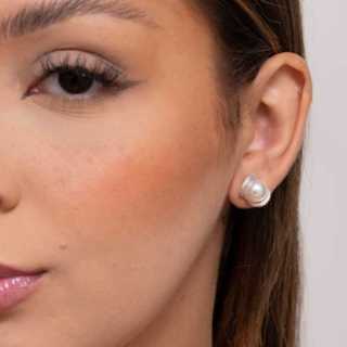 Brinco Pérola Folheado Estilo Elegância Moda Feminina Clássico Presente para Mulher em Oferta na Shopee