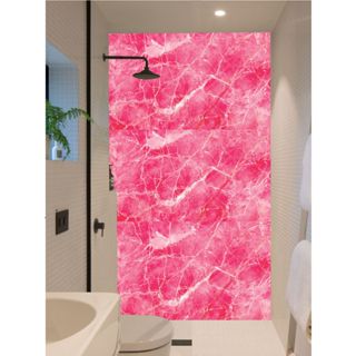 10 METROS Papel de Parede Lavável - Mármore Rosa em Oferta na Shopee