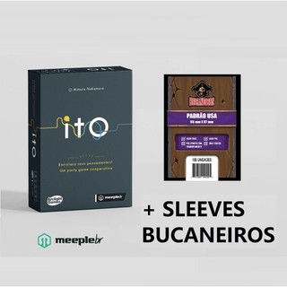Kit Ito Meeple Br Jogo de Cartas Cooperativo + Sleeves Bucaneiros Padrão USA