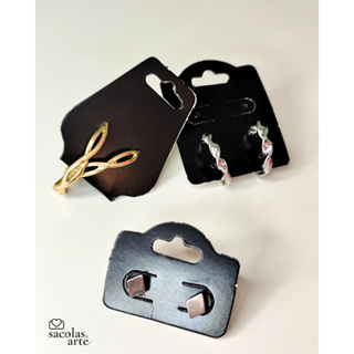 100 Tags de Joias Pretas bijuterias colar / tag bijuterias em Oferta na Shopee