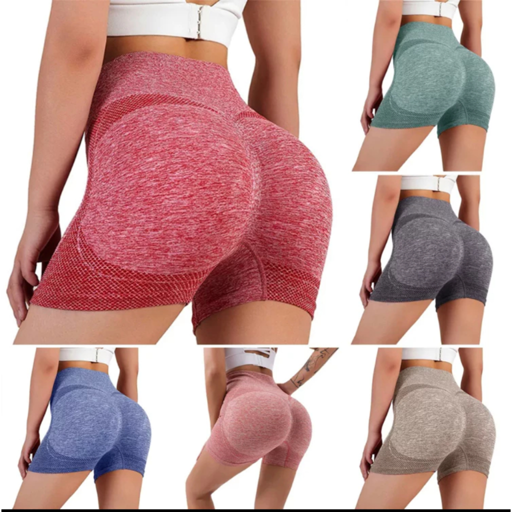 Short Legging Fitness Academia Yoga Feminino Levanta Bumbum Cintura Alta Secagem Rápida