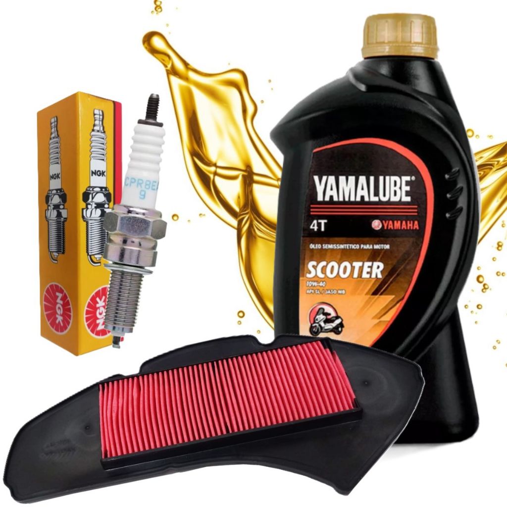 Kit Revisão Nmax 160 2016 A 2020 Óleo Yamalube Scooter 10w40 + FIltro Vedamotors + Vela Ngk