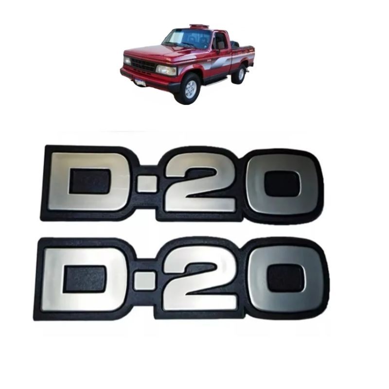 Emblema D20 Pick Up Ano 85/96 Kit Par