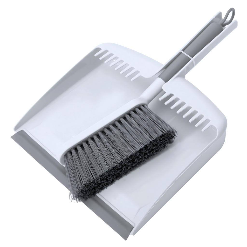 Conjunto Pá E Escova De Mão Limpeza Lavanderia Bege Flow Utilidade Doméstica Presente Casa <OU>