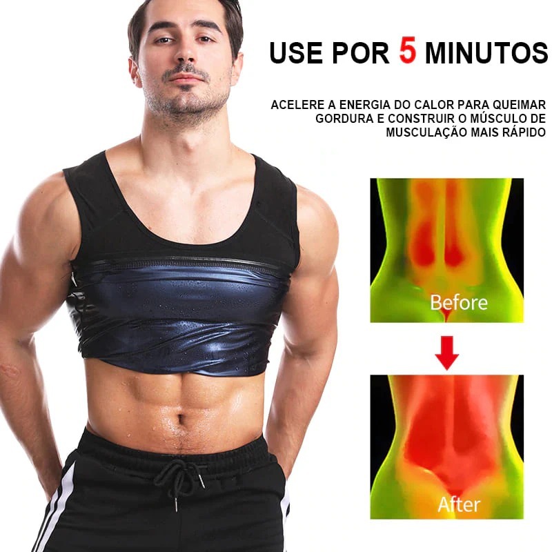 Camisa de Compressão Masculina Camiseta de Compressão Masculina Camisa Regata Modeladora