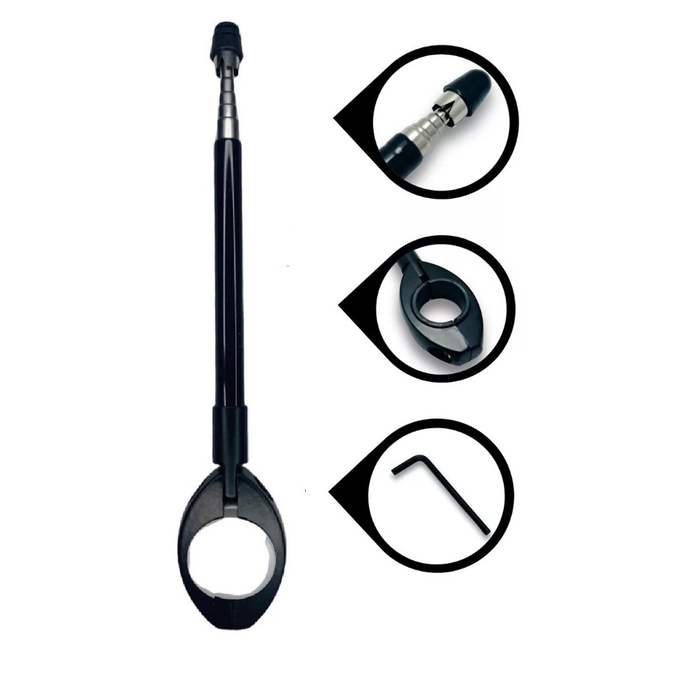Antena Corta Pipa Moto Anti Cerol Retrátil 7 Estágios Guidão Aço Inox Preta em Oferta na Shopee