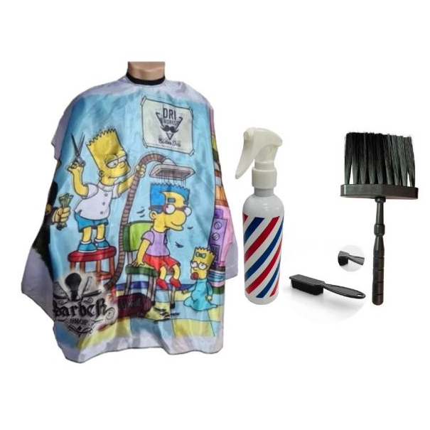 Kit Capa Para Corte Bart Chuveiro  Espanador Borrifador Escovinha