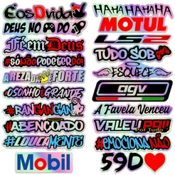 20 Adesivos Frases Holográfico Camaleão Bag Caderno Notebook Sticker Cartela Reflexivo Muda de Cor