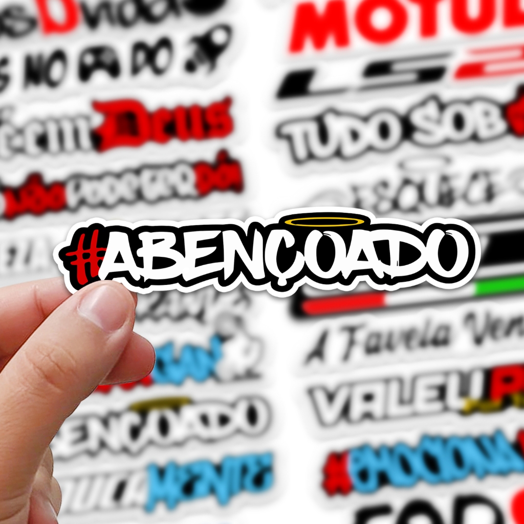 20 Adesivos Melhores Frases Carro Moto Bike Bag Caderno Notebook Sticker Cartela · foto 2