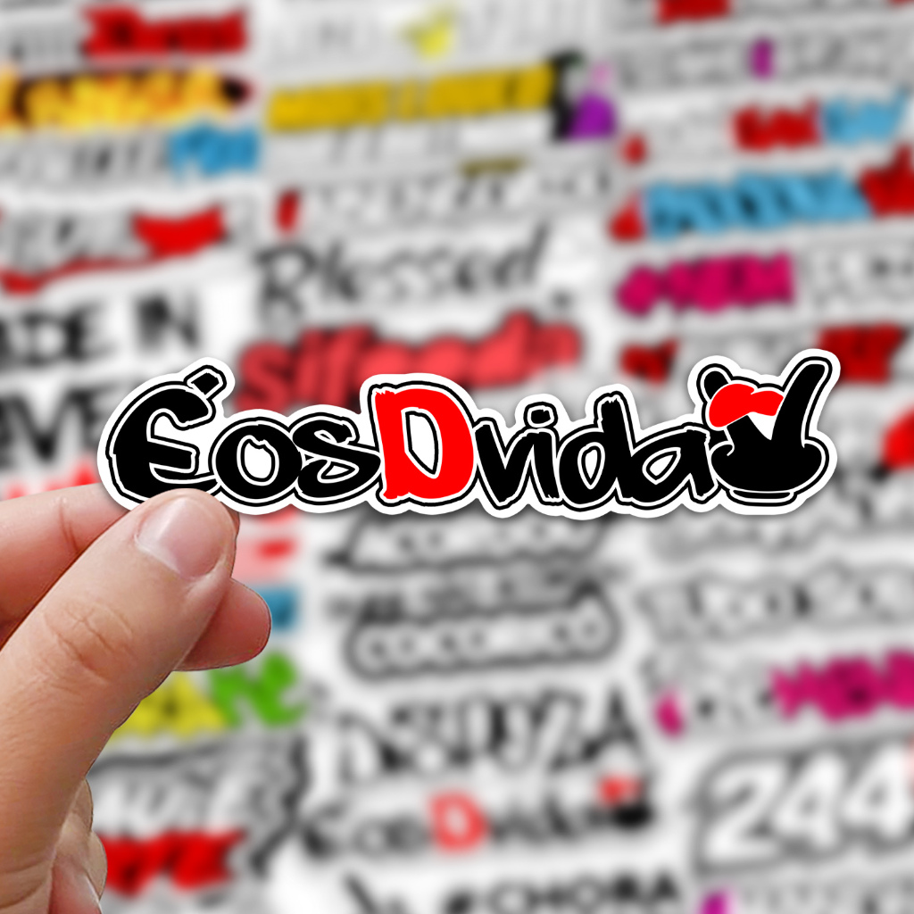 Kit com 50 Adesivos de Frases Girias Movimento Variadas para Carro, Moto, Caderno, Notebook, Caderno · foto 2
