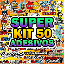 Super Kit 50 Adesivos Para Moto Carro Capacete 244 Grau Osascorte Mandrake Esquece Frases