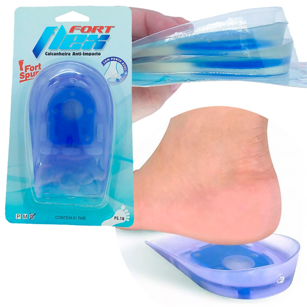 Calcanheira Unissex Em Gel Anti-Impacto Em Gel Fort Spuma FS18 em Oferta na Shopee