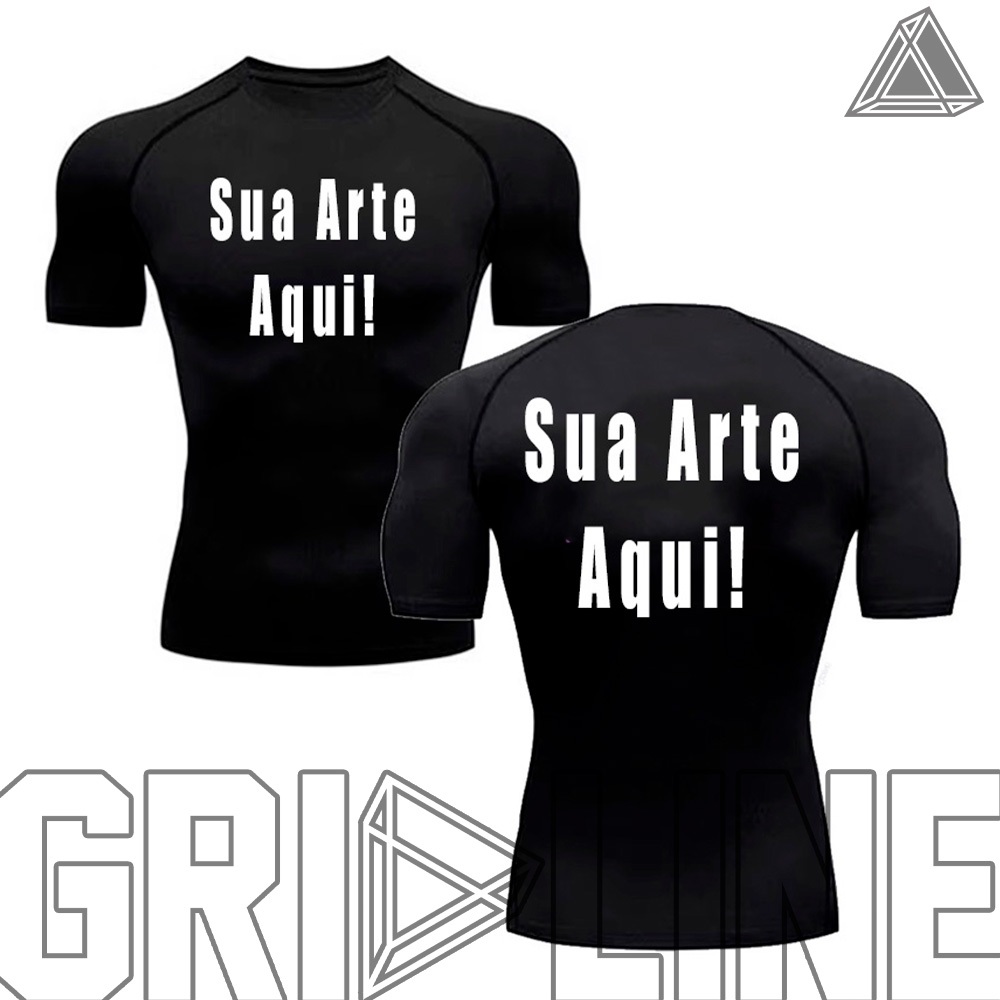 Camiseta De Compressão Academia Treino Fitness Personalizada Sua Estampa Aqui Monte Sua Arte