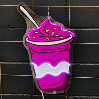 Placa Copo de Açaí em Neon LED Decoração Açaíteria Loja Jardim Vertical em Oferta na Shopee
