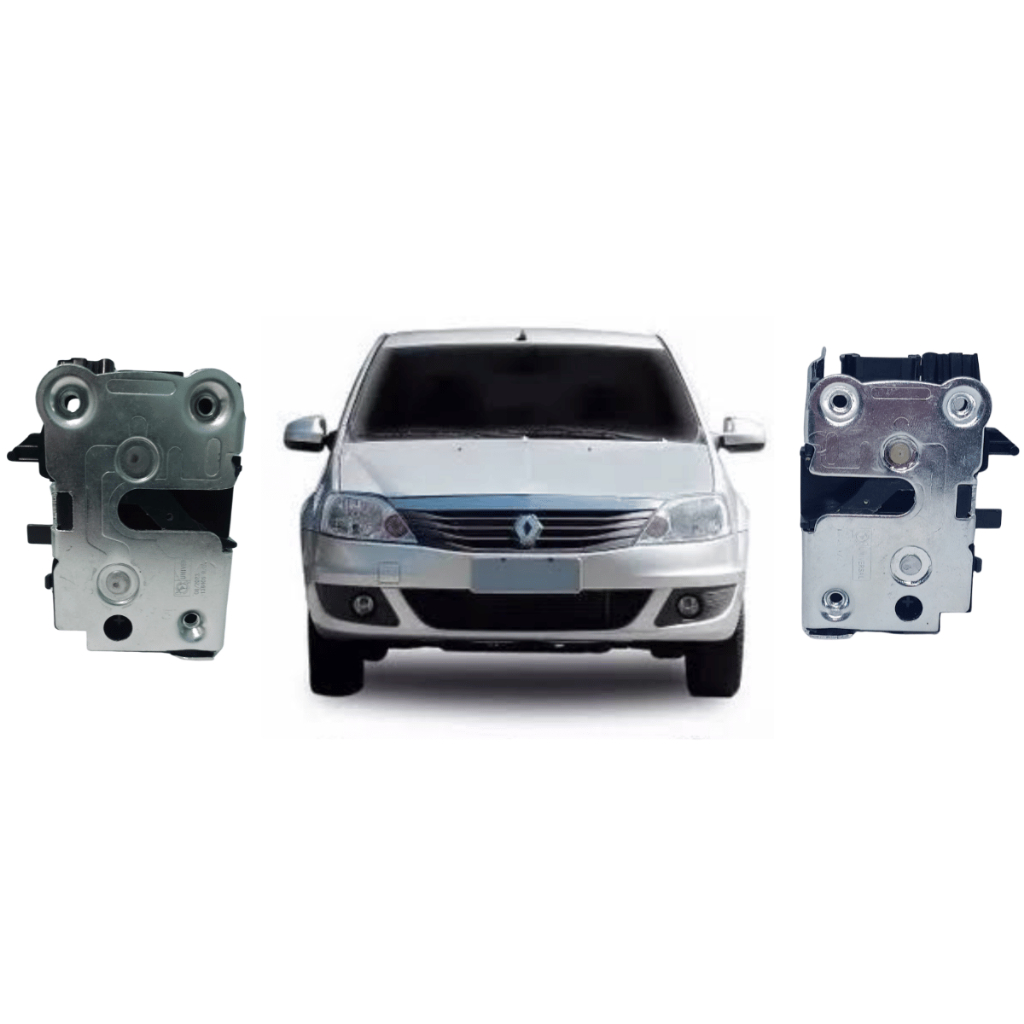 Par Fechadura Porta Dianteira Elétrica Renault Logan 2007 Á 2013