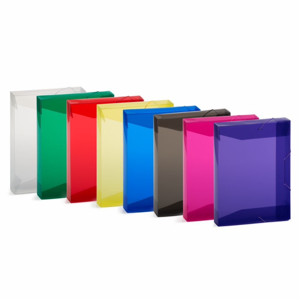 Kit C/ 10 Pastas Aba Elástico, Ofício, Dorso 5cm, Basic, A50B, Plascony em Oferta na Shopee