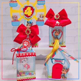 Kit Festa Chá Revelação/Luxo/Lembrancinhas/Aniversário/Patrulha Canina/Personalizados