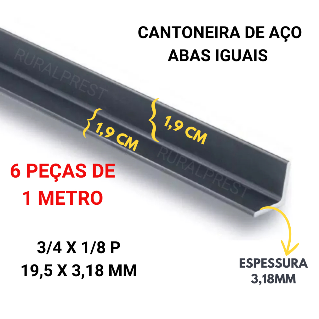 Cantoneira de Ferro 6 Metros: Onde Comprar | BuscaProdutos