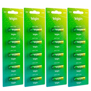 Pilhas Baterias Elgin 23a 12v A23 Alcalina Para Controle Portão 1/2/3/4/5 Cartelas em Oferta na Shopee