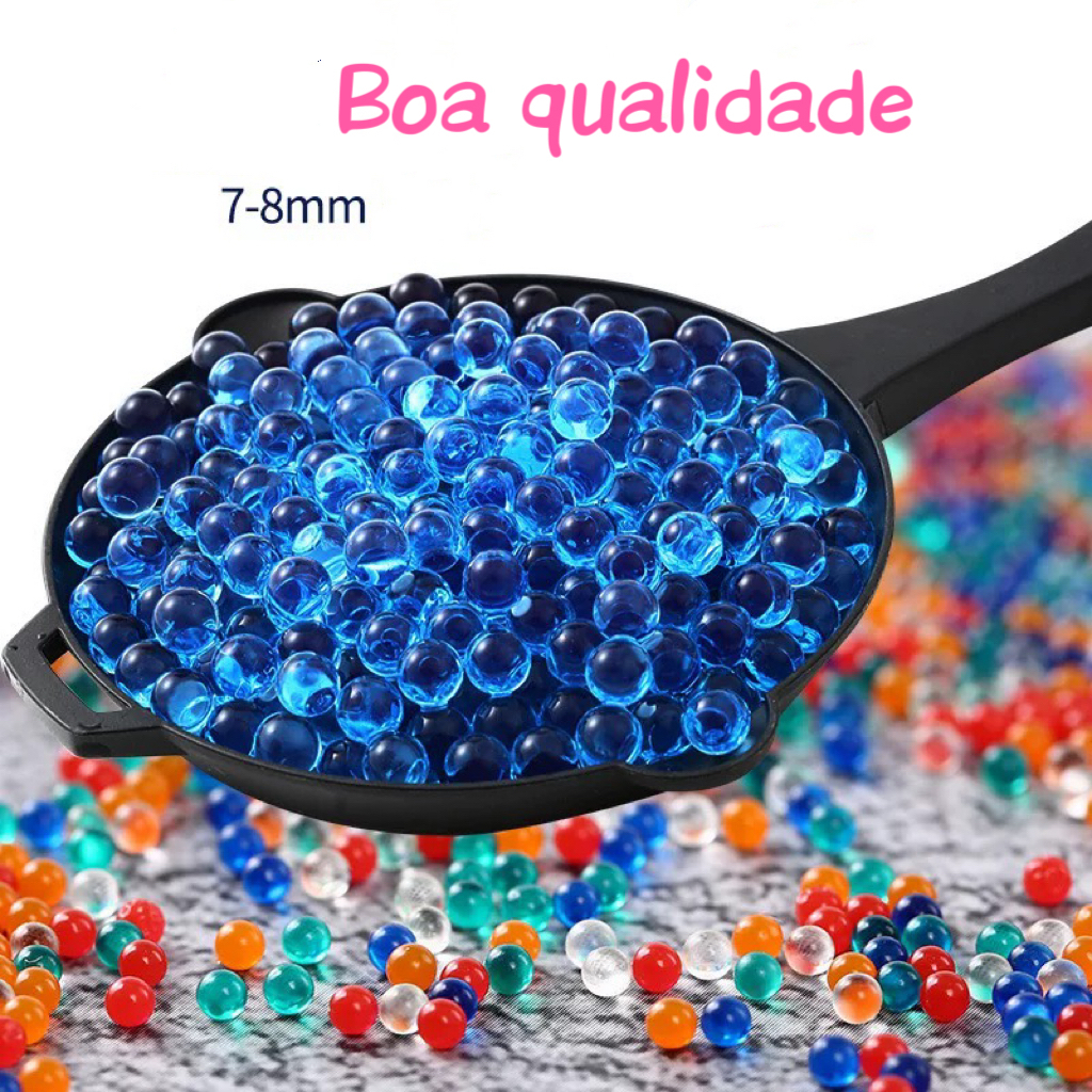 Bolinha de Gel 2O mil Orbeez para arminha brinquedo lançador 7-8mm Orbis esfera Hidrogel