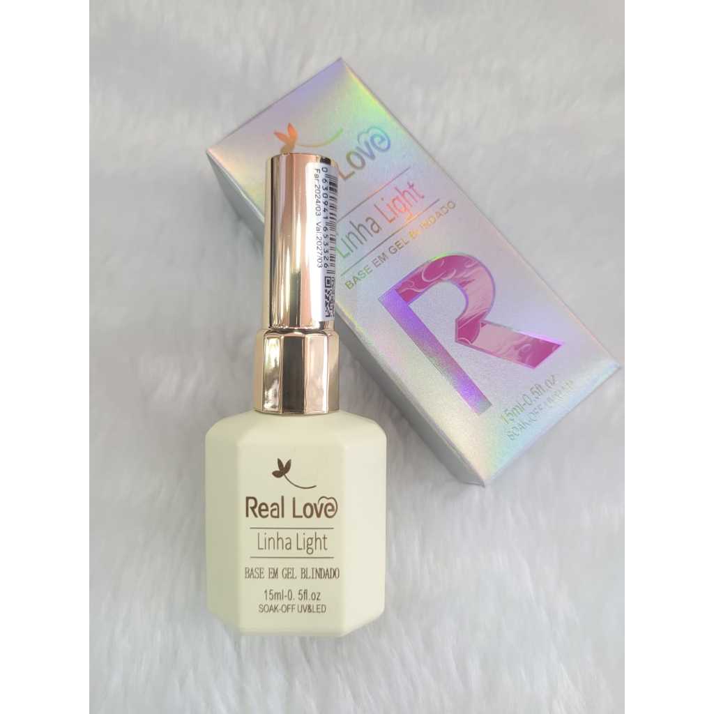 Base em Gel Blindado Para Unhas Linha Light 15ml - Real Love em Oferta na Shopee