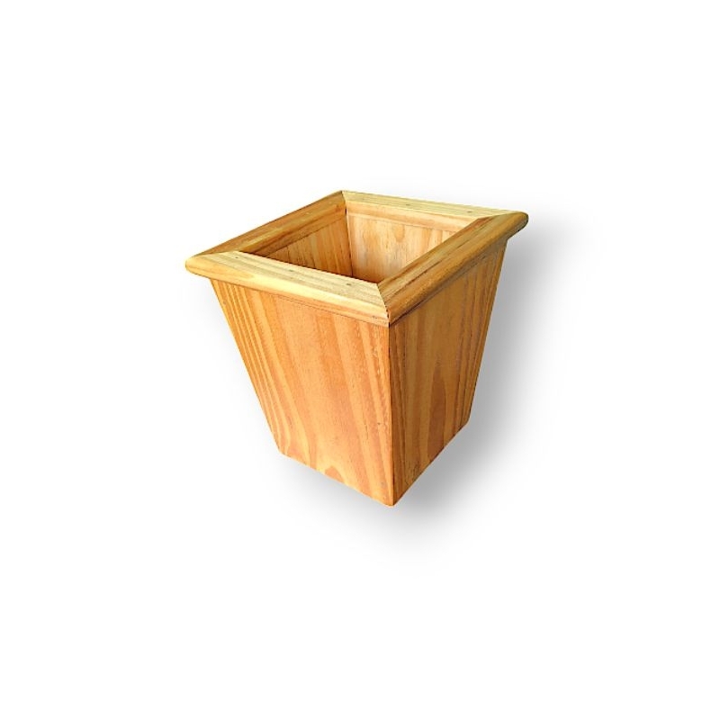 cachepô vaso de flor em madeira decoração
