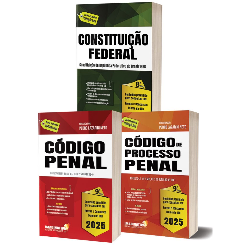 Constituição Federal + Código Penal + Processo Penal 2025 em Oferta na Shopee